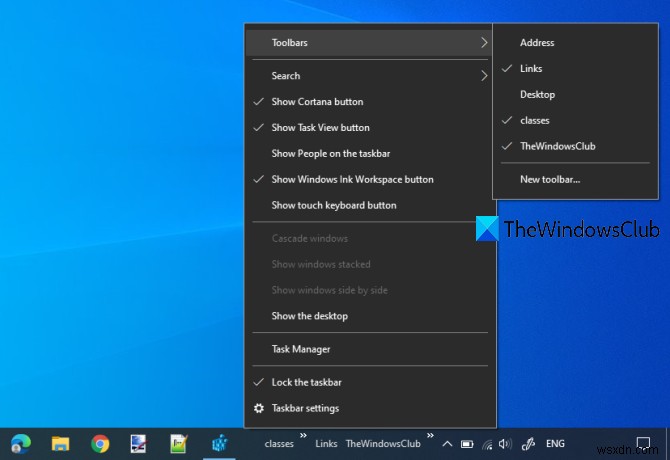 วิธีสำรองและกู้คืนแถบเครื่องมือแถบงานใน Windows 10 