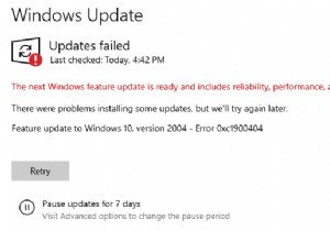 แก้ไขข้อผิดพลาดการอัปเกรด Windows 0XC1900404 และ 0XC1900405 