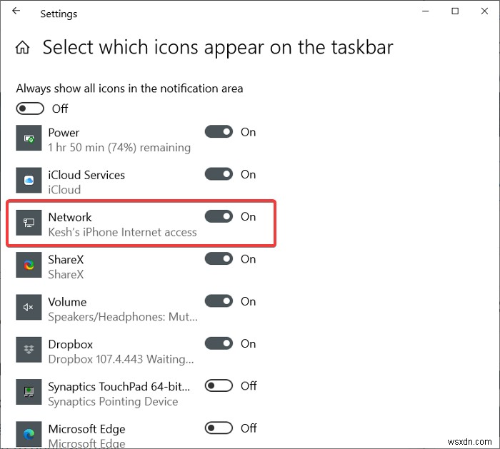 ไอคอน Wi-Fi ไม่แสดงหรือหายไปจากแถบงานใน Windows 11/10 