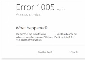 แก้ไขข้อผิดพลาด 1005 การเข้าถึงข้อความถูกปฏิเสธขณะเยี่ยมชมเว็บไซต์ 