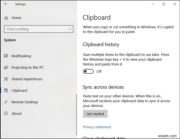 Cloud Clipboard ไม่ทำงานหรือซิงค์ใน Windows 10 