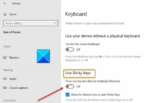 วิธีเปิดหรือปิด Secondary Shift Characters Lock ใน Windows 11/10 