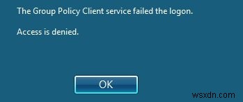 บริการไคลเอ็นต์นโยบายกลุ่มล้มเหลวในการเข้าสู่ระบบใน Windows 11/10 