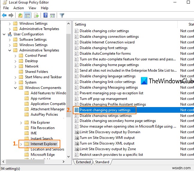 วิธีปิดการใช้งานพร็อกซีหรือป้องกันการเปลี่ยนแปลงการตั้งค่าพร็อกซีใน Windows 11/10 