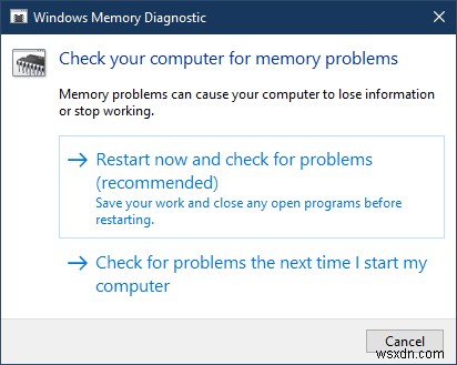 วิธีเรียกใช้ Windows Memory Diagnostic Tool ใน Windows 11/10 