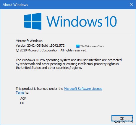 Windows 10 เวอร์ชัน 20H2 – ปัญหาและปัญหาที่ทราบ 