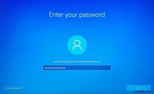รีเซ็ตรหัสผ่านบัญชี Microsoft ที่ลืมจากหน้าจอเข้าสู่ระบบใน Windows 11/10 