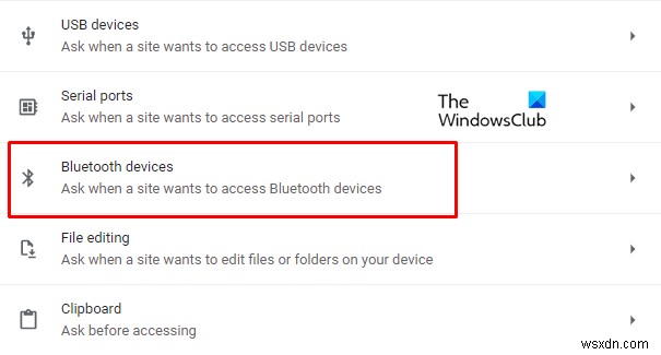 วิธีเปิดใช้งานการอนุญาตอุปกรณ์ Bluetooth ในเบราว์เซอร์ Chrome บน Windows 10 