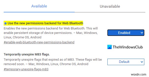 วิธีเปิดใช้งานการอนุญาตอุปกรณ์ Bluetooth ในเบราว์เซอร์ Chrome บน Windows 10 