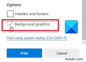 วิธีพิมพ์จากเบราว์เซอร์ Microsoft Edge ใน Windows 10 