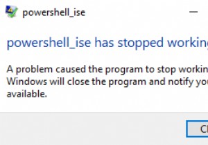 Windows PowerShell ขัดข้องหลังจากกระพริบโดยมีข้อผิดพลาด PowerShell_ise หยุดทำงาน 