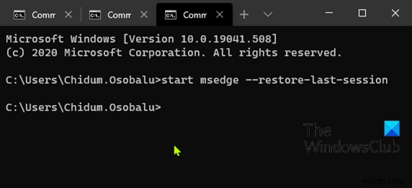 วิธีเปิดเบราว์เซอร์ Edge โดยใช้ Command Prompt บน Windows 10 