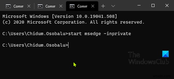 วิธีเปิดเบราว์เซอร์ Edge โดยใช้ Command Prompt บน Windows 10 