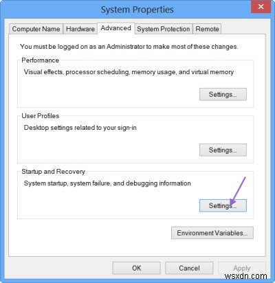 เปลี่ยนเวลาแสดงรายการระบบปฏิบัติการและตัวเลือกการกู้คืนใน Windows 10 