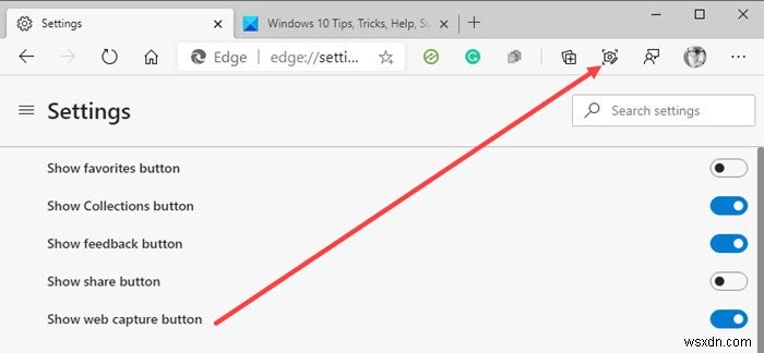 วิธีใช้ Web Capture ใน Microsoft Edge บน Windows 10 