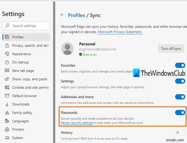 วิธีปิดใช้งานหรือเปิดใช้งานรหัสผ่านที่แนะนำในเบราว์เซอร์ Edge ใน Windows 10 
