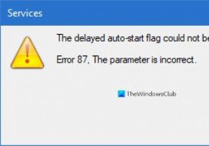 ไม่สามารถตั้งค่าสถานะการเริ่มอัตโนมัติล่าช้าได้ – ข้อผิดพลาดของบริการ Windows 