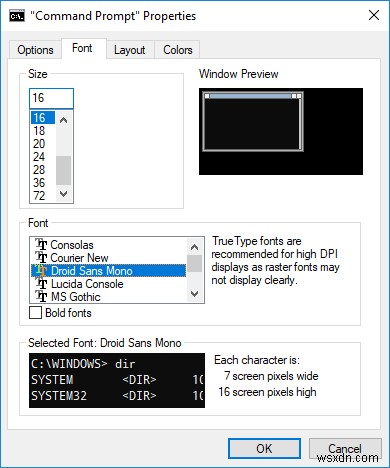 วิธีเพิ่มแบบอักษรที่กำหนดเองลงในพรอมต์คำสั่งใน Windows 11/10 