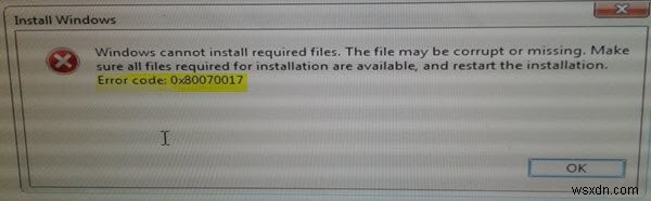 แก้ไข Windows Error Code 0x80070017 ระหว่างการติดตั้ง อัปเดต หรือการคืนค่าระบบ 