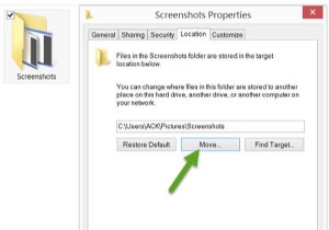 วิธีเปลี่ยนตำแหน่งโฟลเดอร์ Print Screen Screenshot ใน Windows 11/10 