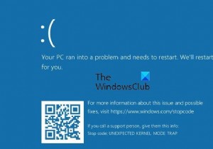 ข้อผิดพลาด KERNEL MODE TRAP ที่ไม่คาดคิดใน Windows 11/10 