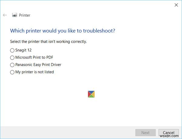 แก้ไขปัญหาเครื่องพิมพ์ด้วยตัวแก้ไขปัญหาเครื่องพิมพ์ใน Windows 11/10 