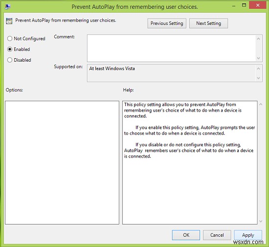 วิธีป้องกัน AutoPlay จากการจำ User Choice ใน Windows 11/10 