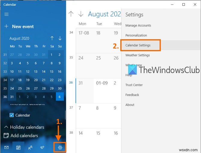 วิธีเปิดหรือปิดใช้งานปฏิทินสำรองในแอปปฏิทินของ Windows 11/10 