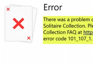 แก้ไขข้อผิดพลาด Microsoft Solitaire Collection 101_107_1 ใน Windows 10 