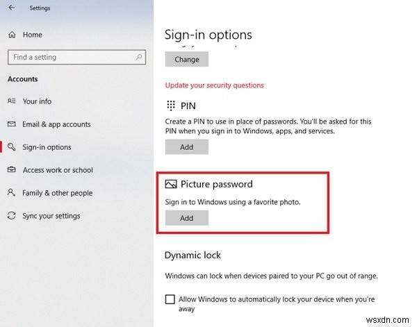 วิธีตั้งค่ารหัสผ่านรูปภาพใน Windows 10 