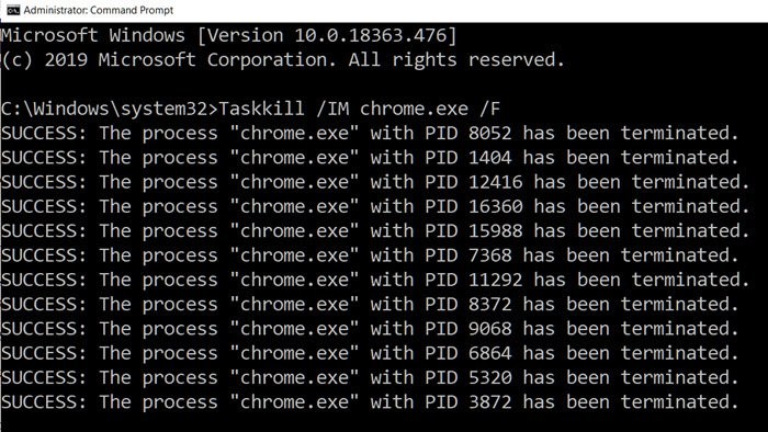 วิธีฆ่ากระบวนการโดยใช้ Command Line ใน Windows 11/10 