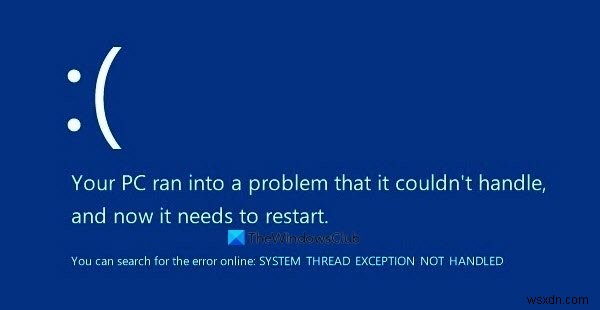 SYSTEM THREAD EXCEPTION NOT HANDLED (Idiagio.sys) จอฟ้า 