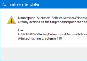 เนมสเปซมีข้อผิดพลาดที่กำหนดไว้แล้วเมื่อเปิด Group Policy Editor ใน Windows 11/10 
