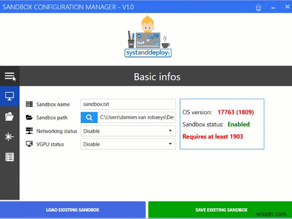 สร้าง Sandbox ใน Windows โดยใช้ Sandbox Configuration Manager 