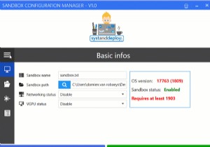 สร้าง Sandbox ใน Windows โดยใช้ Sandbox Configuration Manager 