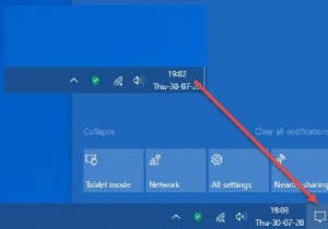 Windows 10 Action Center หายไป 