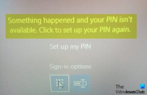 มีบางอย่างเกิดขึ้นและ PIN ของคุณไม่มีข้อความใน Windows 11/10 