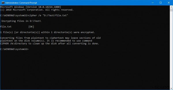 วิธีเข้ารหัสไฟล์ด้วยการเข้ารหัส EFS บน Windows 11/10 