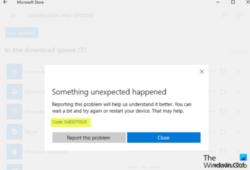แก้ไขข้อผิดพลาดของ Microsoft Store 0x80070520 ใน Windows 10 