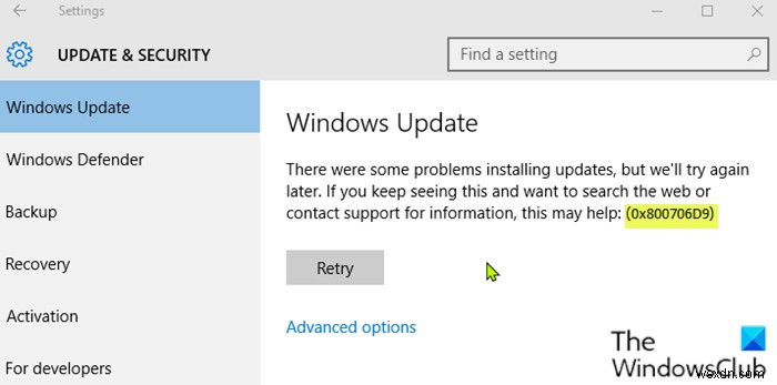 แก้ไขข้อผิดพลาด Windows Update 0x800706d9 บน Windows 10 