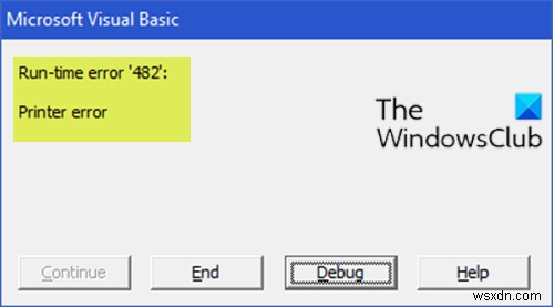 แก้ไขข้อผิดพลาดรันไทม์ 482 – ข้อผิดพลาดในการพิมพ์ใน Windows 10 