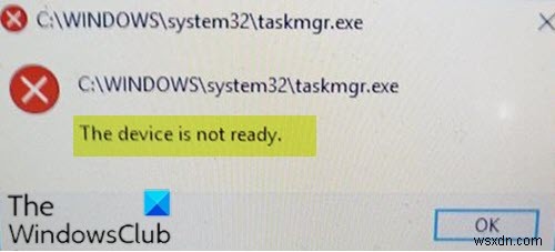 อุปกรณ์ไม่พร้อมเมื่อเรียกใช้ไฟล์ .exe บน Windows 10 