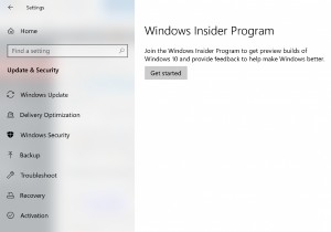 หน้าโปรแกรม Windows Insider หายไปหรือไม่ปรากฏในการตั้งค่า 