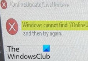 Windows ไม่พบ  /OnlineUpdate/LiveUpd.exe  