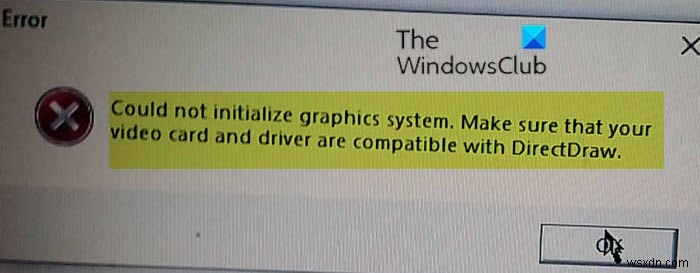 ไม่สามารถเริ่มต้นระบบกราฟิกบนคอมพิวเตอร์ Windows 10 ได้ 