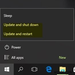 Windows Update และ Shutdown/Restart ไม่ทำงานและจะไม่หายไป 