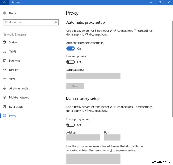 วิธีกำหนดการตั้งค่า Global Proxy Server ใน Windows 10 