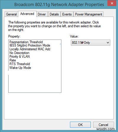 วิธีเปิดใช้งานการเชื่อมต่อไร้สายโหมด 802.11n สำหรับ Windows 11/10 