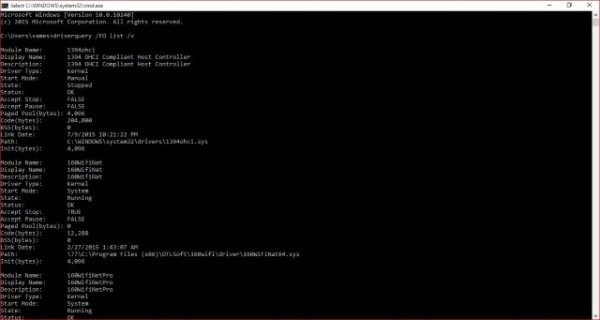 วิธีรับรายการไดรเวอร์อุปกรณ์ทั้งหมดโดยใช้ Command Prompt 