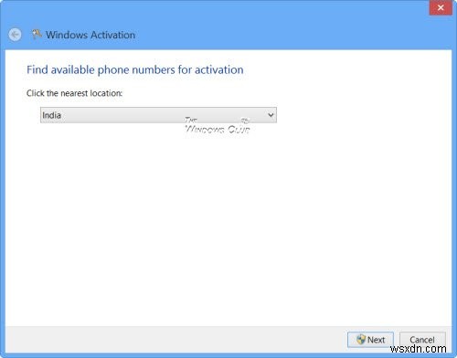 เปิดใช้งาน Windows 11/10 ทางโทรศัพท์:ลูกค้ารายย่อย &Volume Licensing 